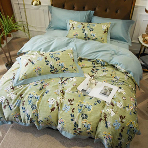 Tissu de coton de literie de décoration à la maison pour l'ensemble de drap de lit double