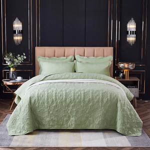 Couvre-lit de couverture d'hôtel fabriqué en Chine taille jumelle vert clair pour toutes les saisons