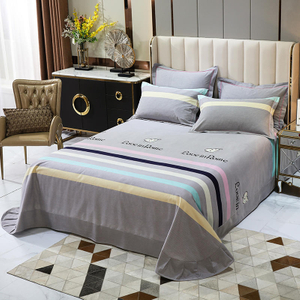Drap de lit en gros Design moderne respirant et rafraîchissant Linge de lit imprimé Queen