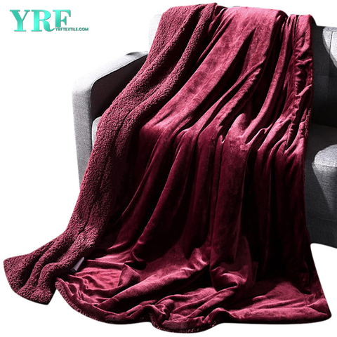 Grande couverture en polyester d'impression de taille rouge foncé de style de mode super doux