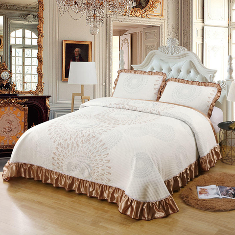 Home Fashions Ensembles de couvre-lits Quilt Housse de couette pleine grandeur Blanc et brun sable